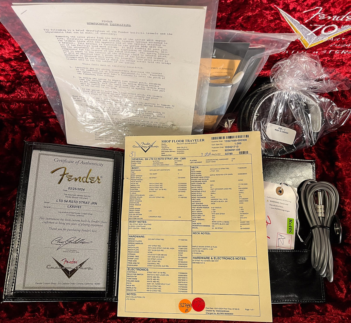 Fender Custom Shop LTD 1954 Roasted Stratocaster Journeyman Relic Cimarron Red (161)