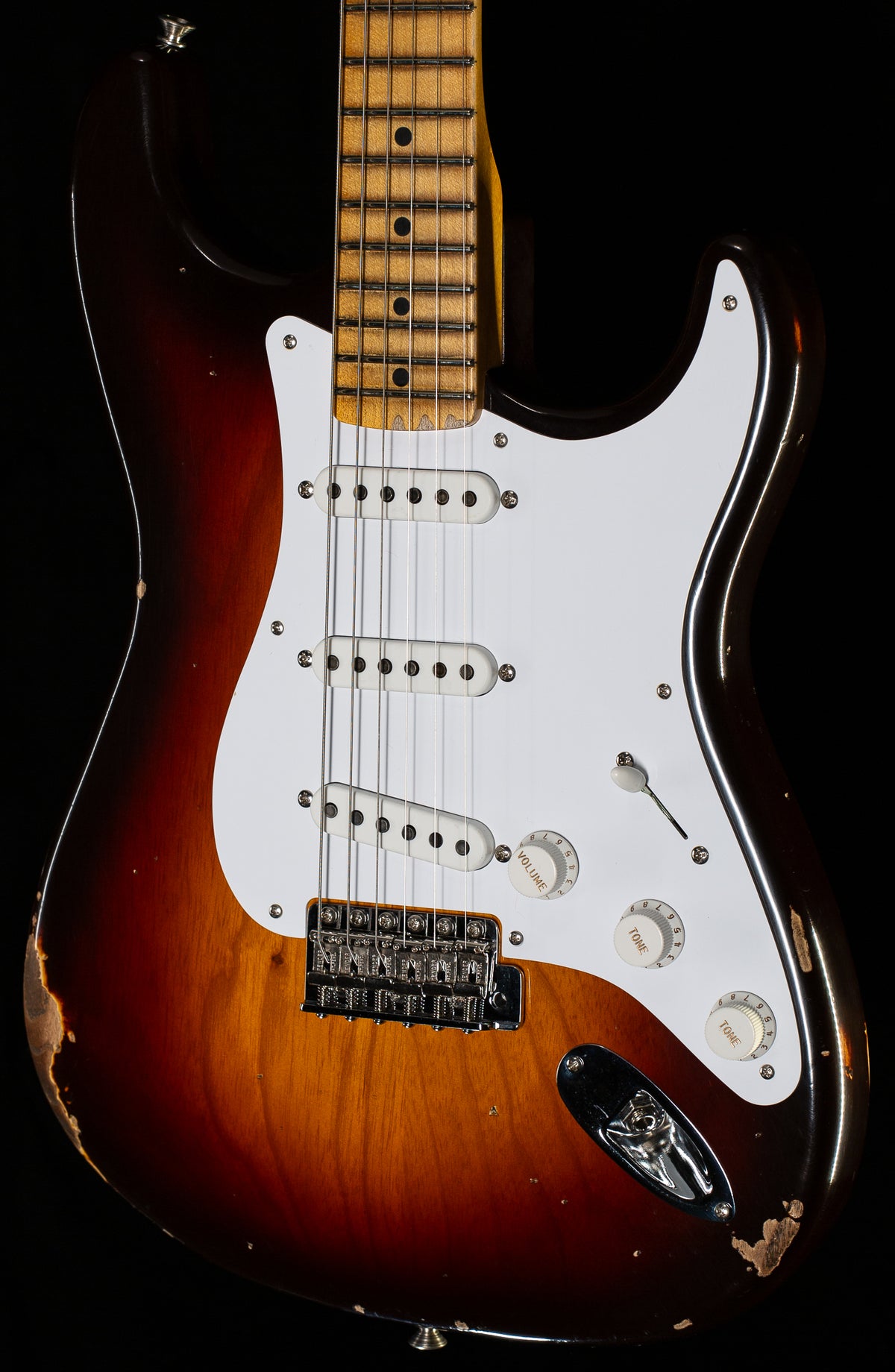 Fender Custom Shop Limited Edition 70th Anniversary Fat '54 Strat Relic/Closet Classic Hardware Chocolate 2-Color Sunburst (191)