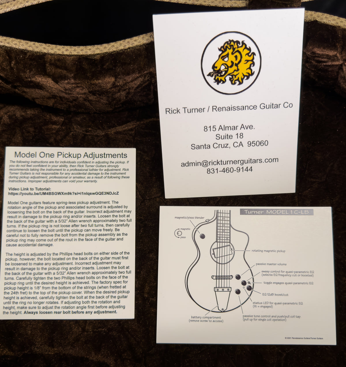 Rick Turner Model 1 Deluxe Featherweight "Legacy One" Natural Quilt (113)