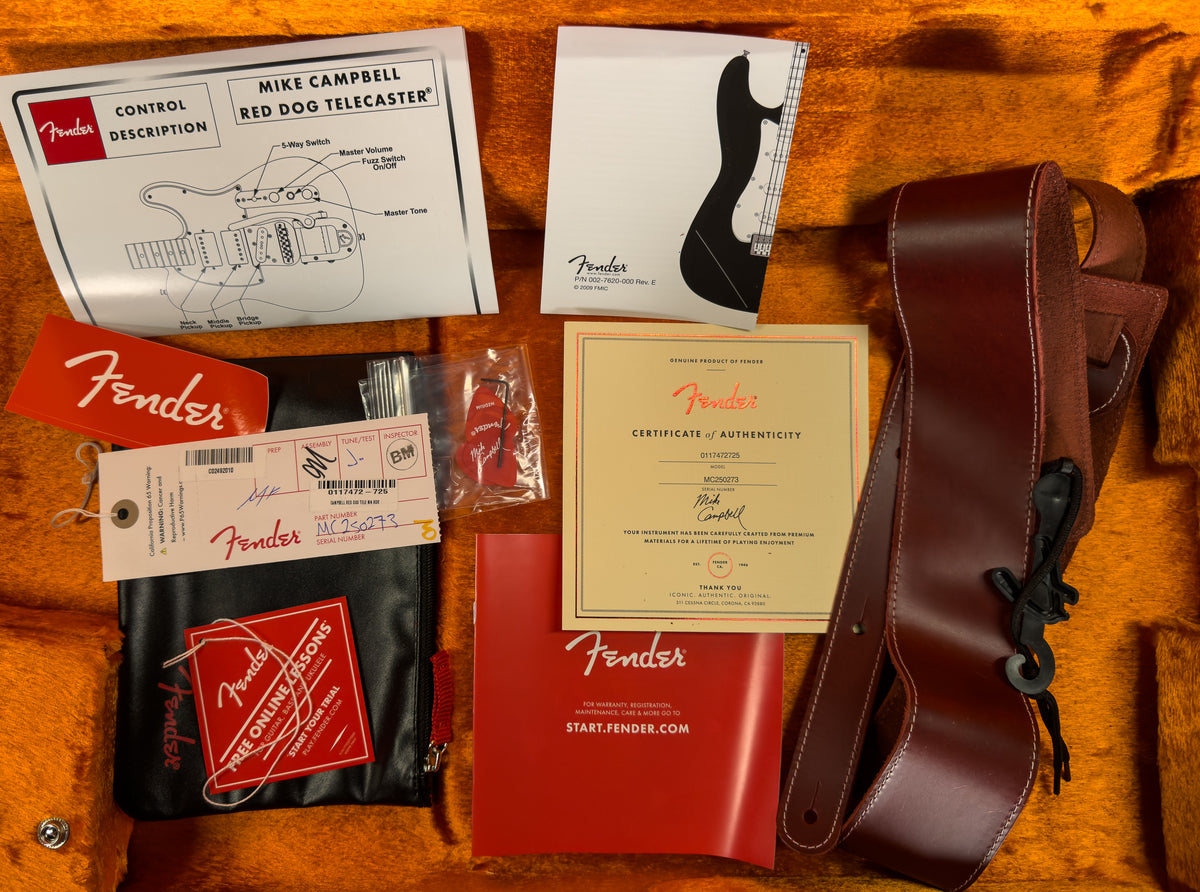 Fender Stories Collection Mike Campbell Red Dog Telecaster, Maple Fingerboard, Red Dog Red (273)