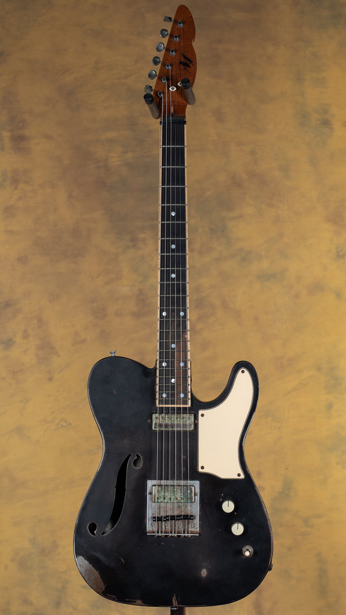 2020 Mule Resophonic Mulecaster Single Cutaway Black