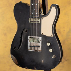 2020 Mule Resophonic Mulecaster Single Cutaway Black