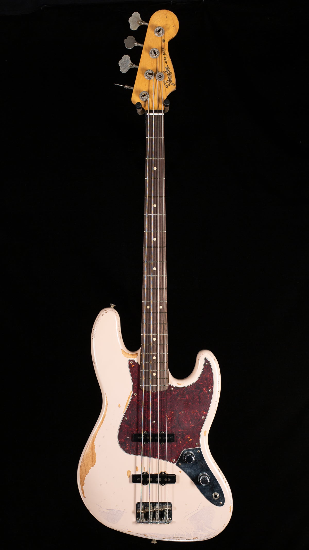 Fender Flea Jazz Bass Rosewood Fingerboard Road Worn Shell Pink Bass Guitar (530)