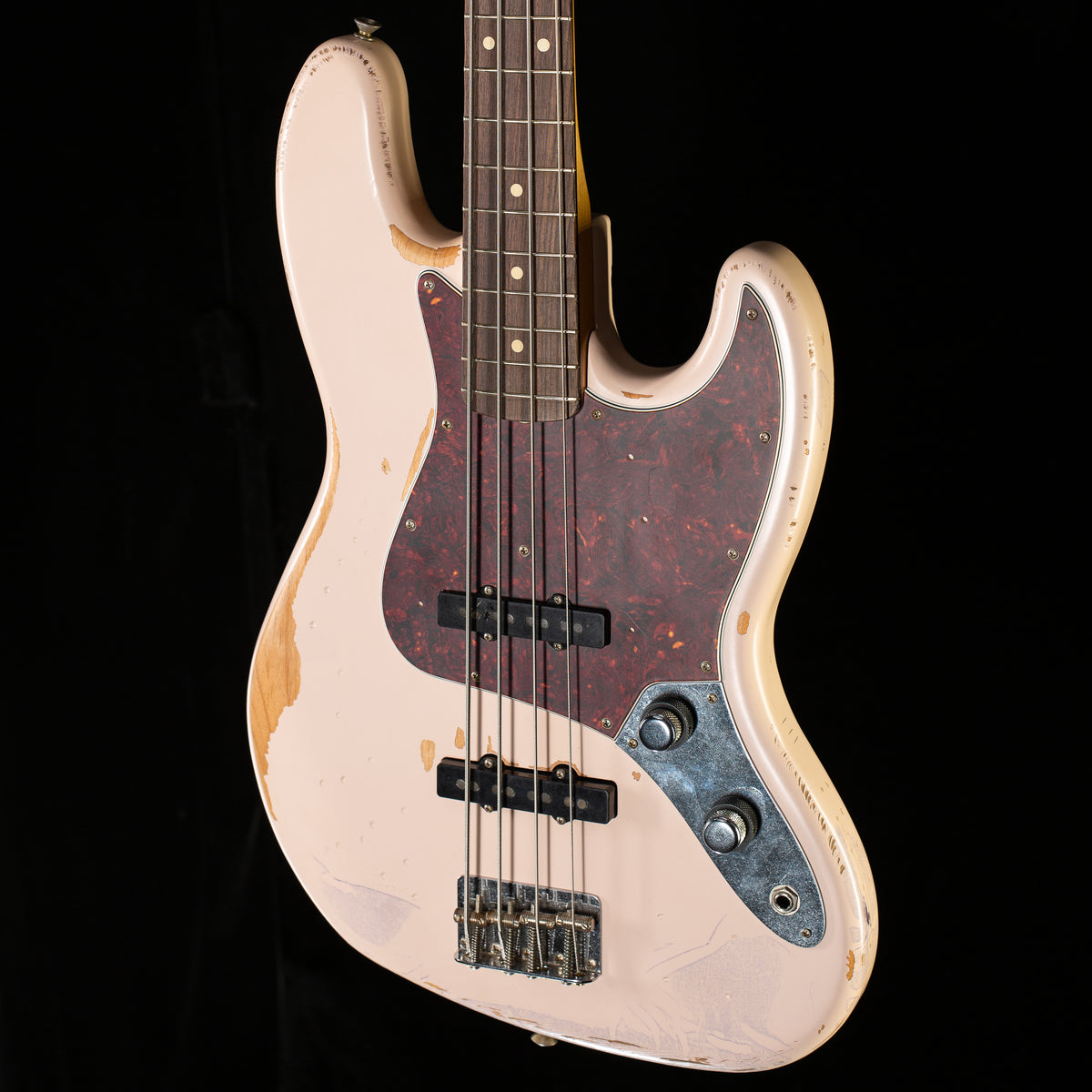 Fender Flea Jazz Bass Rosewood Fingerboard Road Worn Shell Pink Bass Guitar (530)