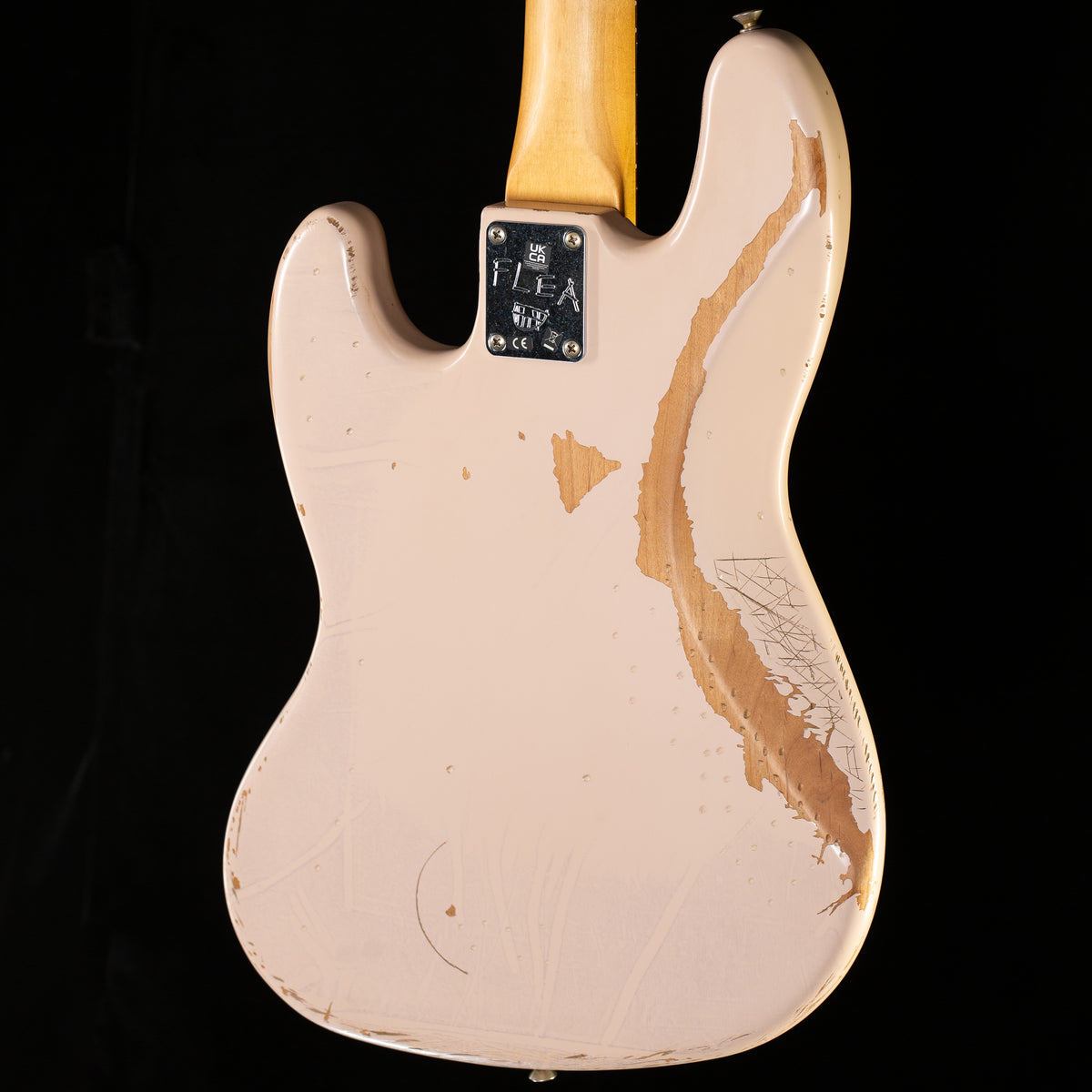 Fender Flea Jazz Bass Rosewood Fingerboard Road Worn Shell Pink Bass Guitar (530)