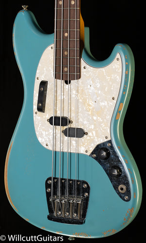 Fender JMJ Road Worn Mustang Bass Rosewood Fingerboard Faded Daphne Blue (569)