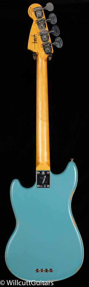 Fender JMJ Road Worn Mustang Bass Rosewood Fingerboard Faded Daphne Blue (575)