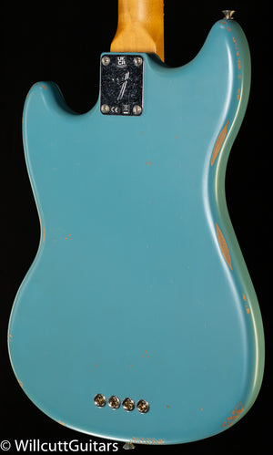 Fender JMJ Road Worn Mustang Bass Rosewood Fingerboard Faded Daphne Blue (575)