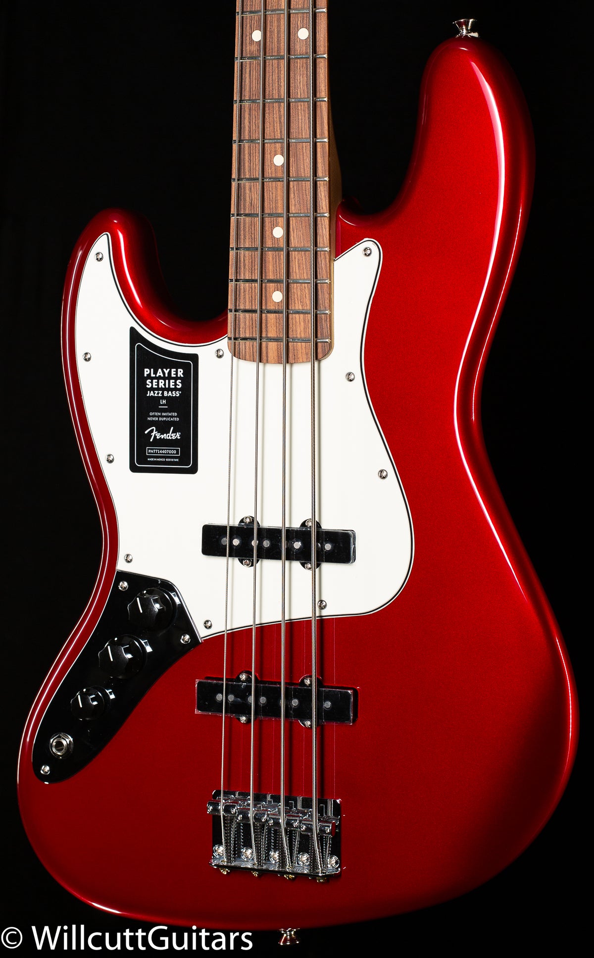 Fender Player Jazz Bass Pau Ferro Fingerboard Candy Apple Red Lefty (085)