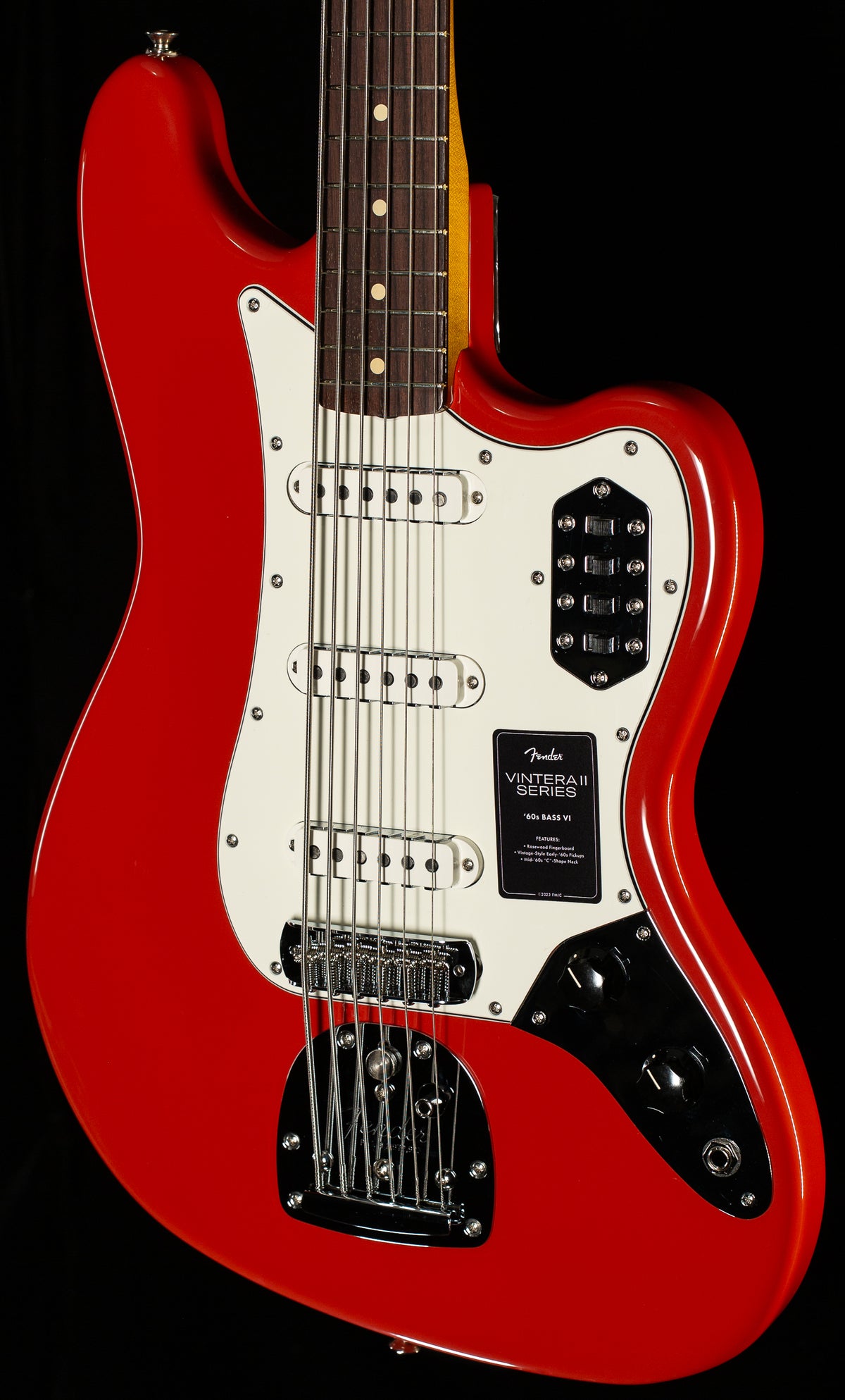 Fender Vintera II '60s Bass VI Rosewood Fingerboard Fiesta Red (972)