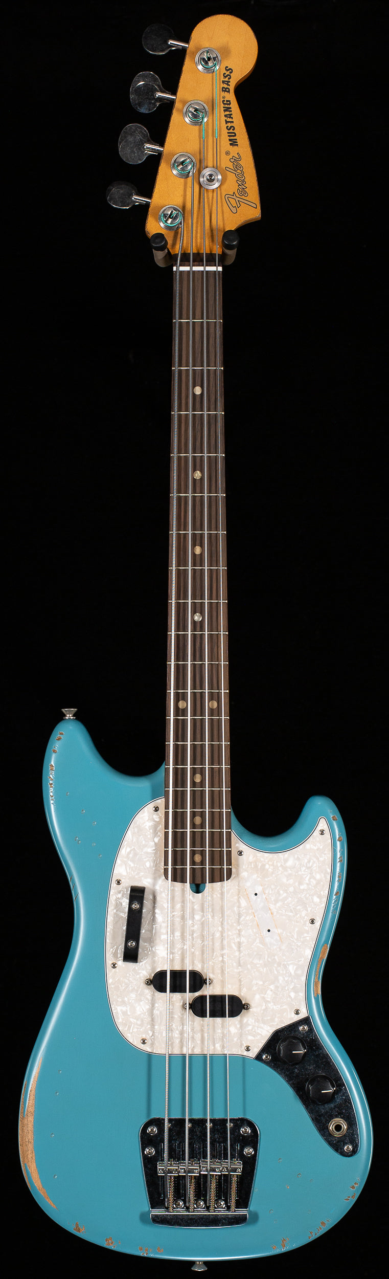 Fender JMJ Road Worn Mustang Bass Rosewood Fingerboard Faded Daphne Blue (424)