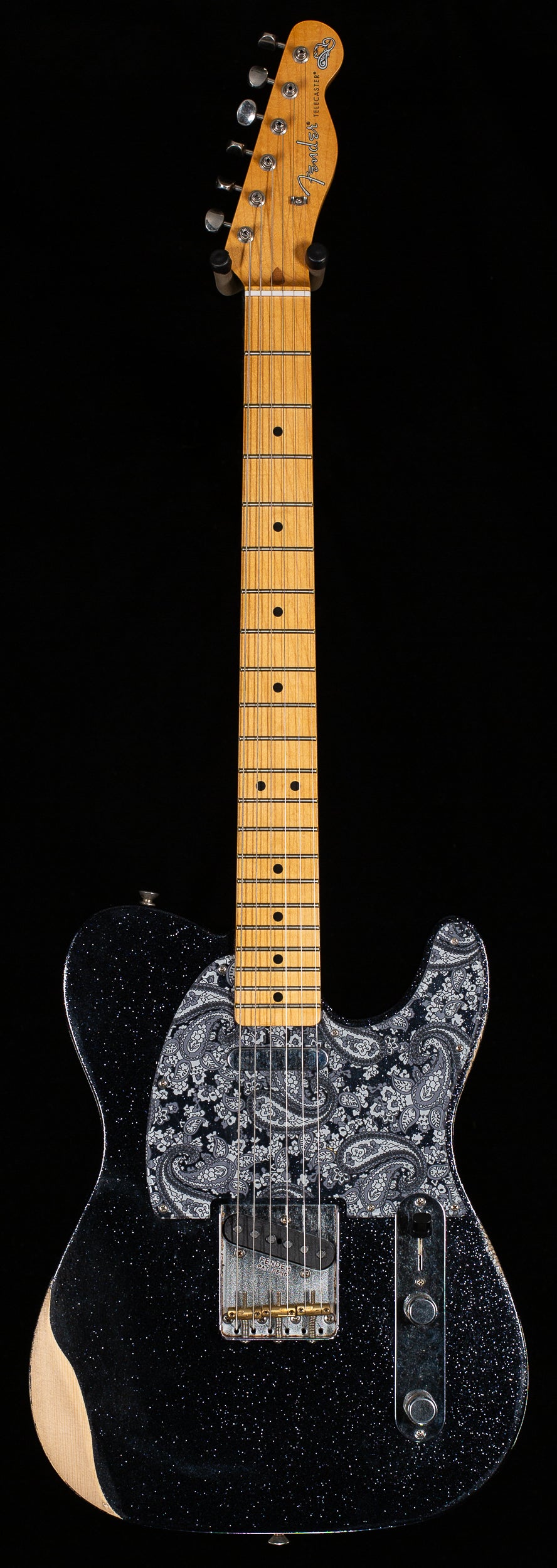 Fender Brad Paisley Road Worn Telecaster Maple Fingerboard Black Sparkle (998)
