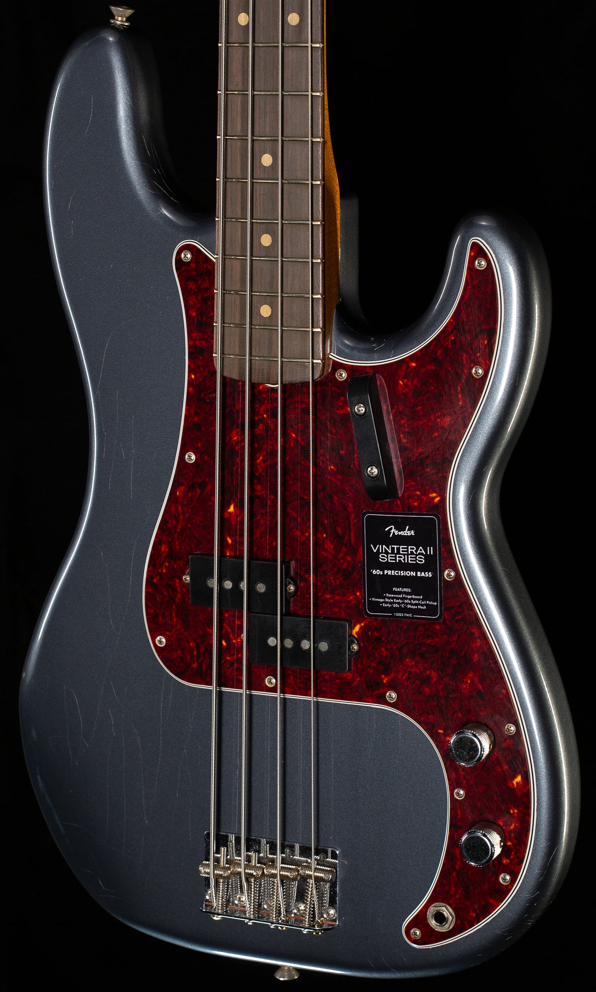 Fender Vintera II Road Worn &#39;60s Precision Bass Rosewood Fingerboard Charcoal Frost Metallic (254)