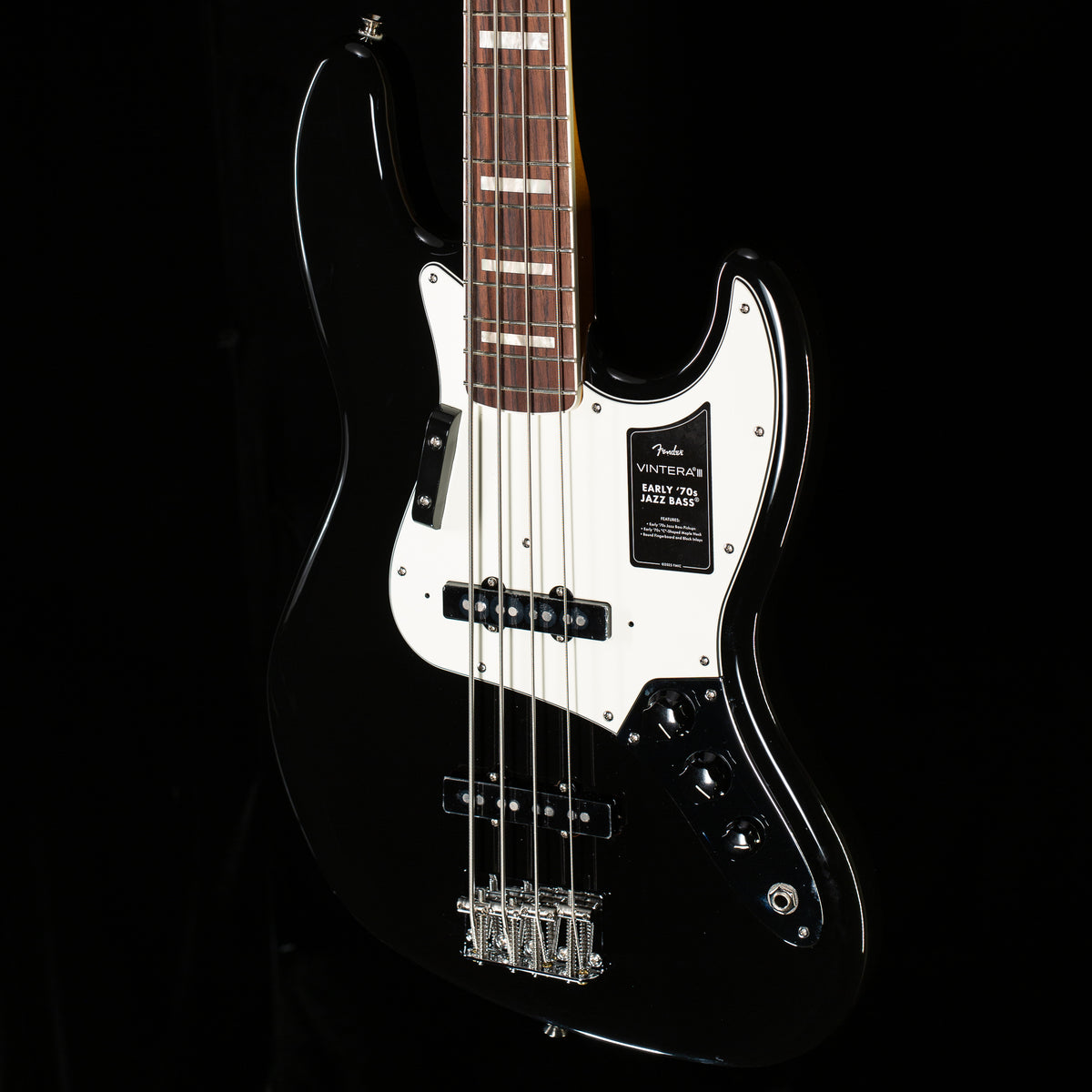 Fender Vintera III Early '70s Jazz Bass, Rosewood Fingerboard, Black (920)