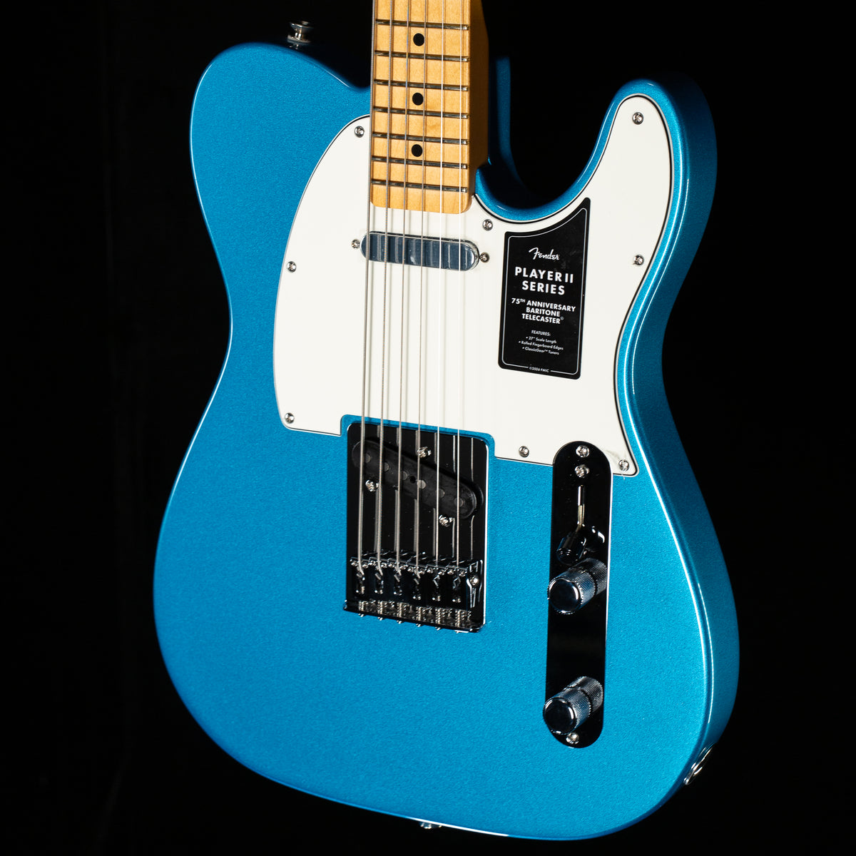 Fender 75th Anniversary Player II Baritone Telecaster Lake Placid Blue (773)