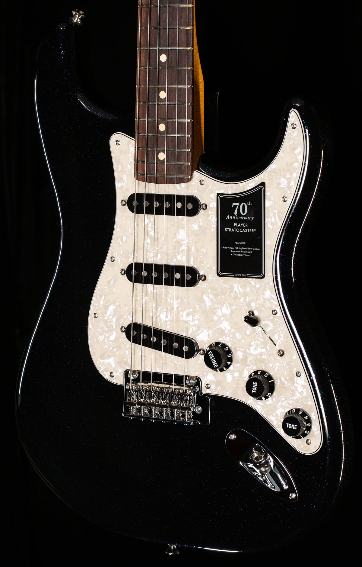 Fender 70th Anniversary Player Stratocaster Rosewood Fingerboard Nebula Noir (943)