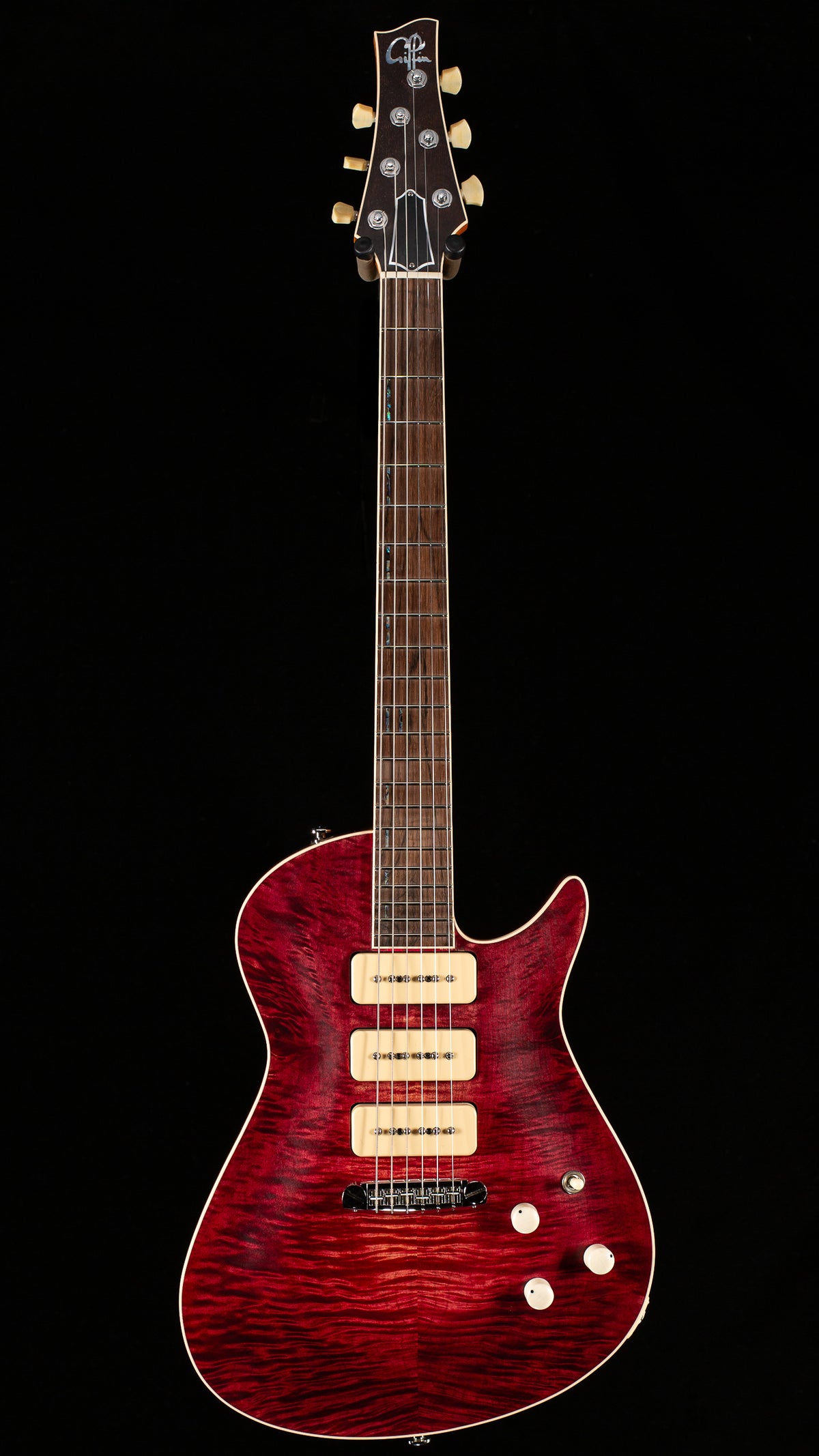 Giffin Valiant H/B 3-Pickup Red Burst Oil/Wax Brazilian Rosewood (NOSN)