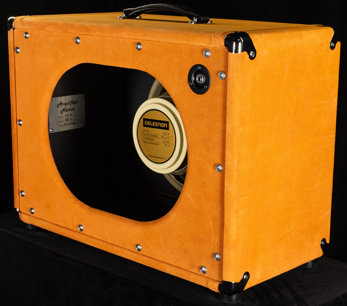 Amplified Nation 1x12 Cabinet Golden Brown Suede/Oxblood + Creamback (819)