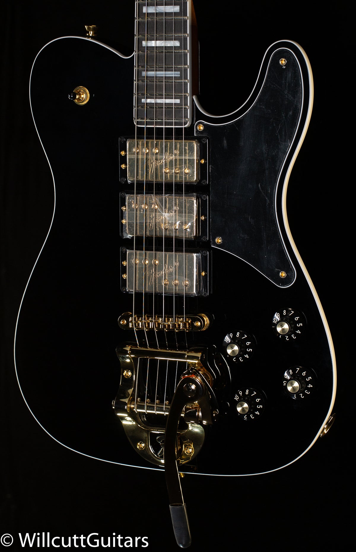 Fender Parallel Universe Volume II Troublemaker Tele Deluxe with Bigsby Ebony Fingerboard Black (357)