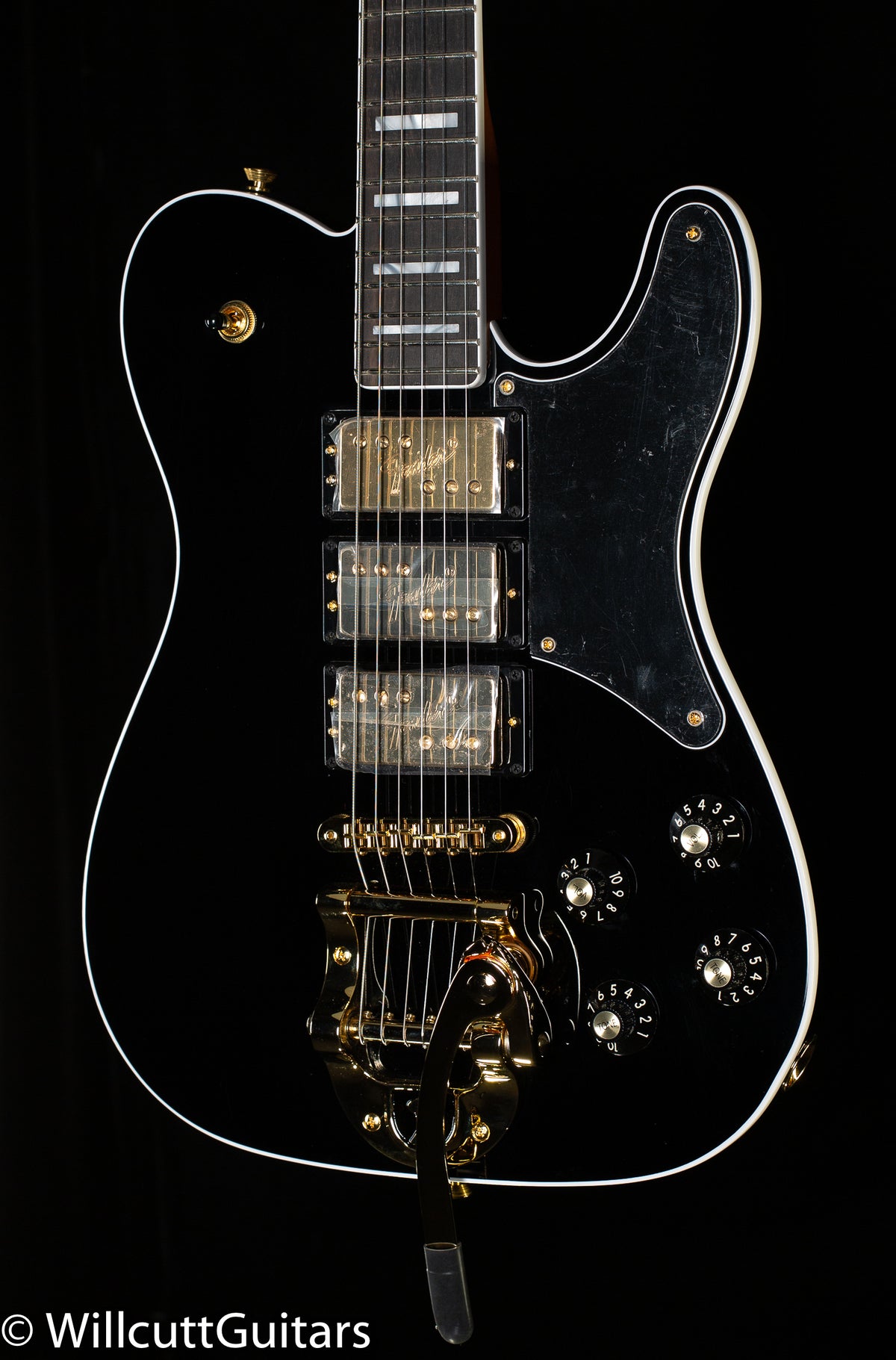 Fender Parallel Universe Volume II Troublemaker Tele Deluxe with Bigsby Black (733)