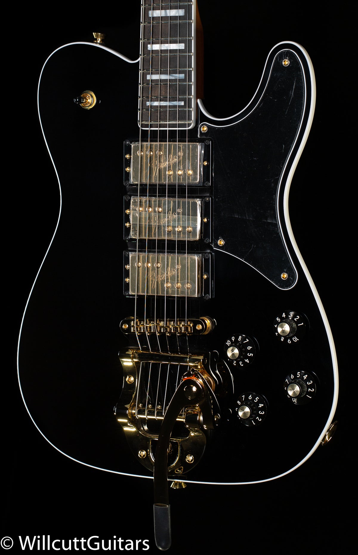 Fender Parallel Universe Volume II Troublemaker Tele Deluxe with Bigsby Black (254)