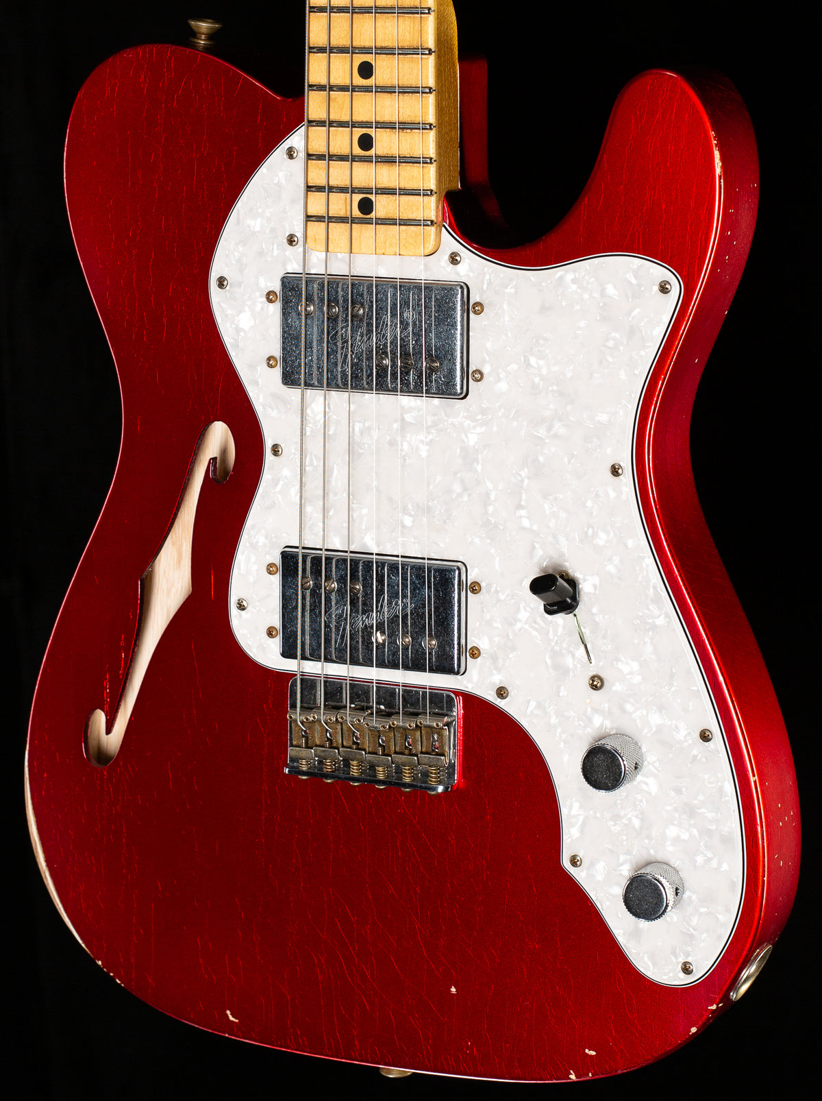Fender Custom Shop Masterbuilt Andy Hicks 1972 Telecaster Thinline Journeyman Candy Apple Red (268)