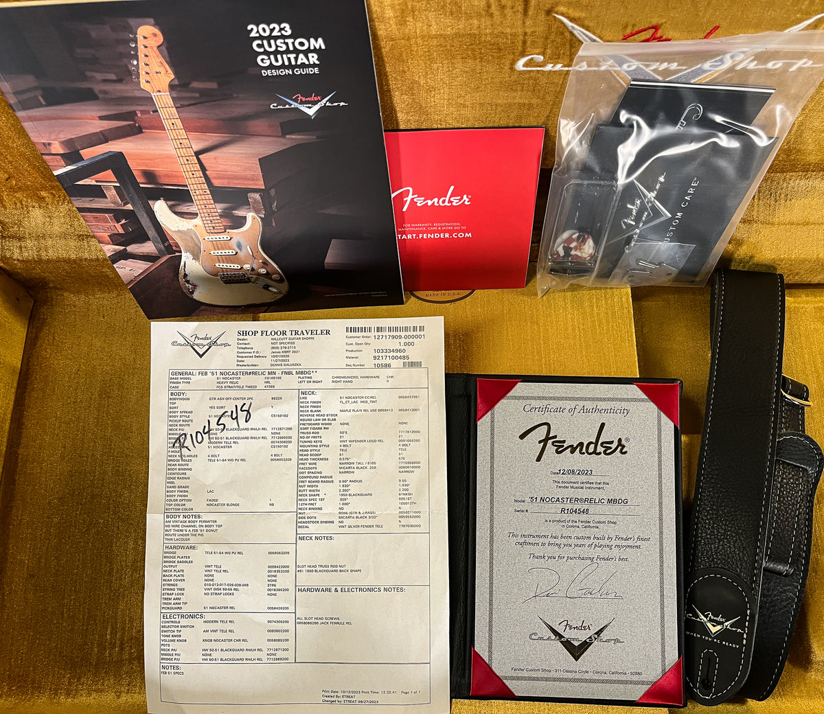 Fender Custom Shop Masterbuilt Dennis Galuzska Feb &#39;51 Nocaster Relic Faded Nocaster Blonde (548)