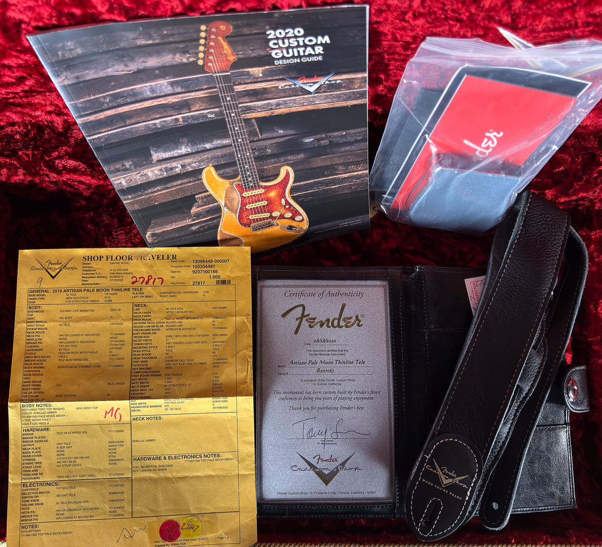2020 Fender Custom Shop Artisan Pale Moon Thinline Telecaster