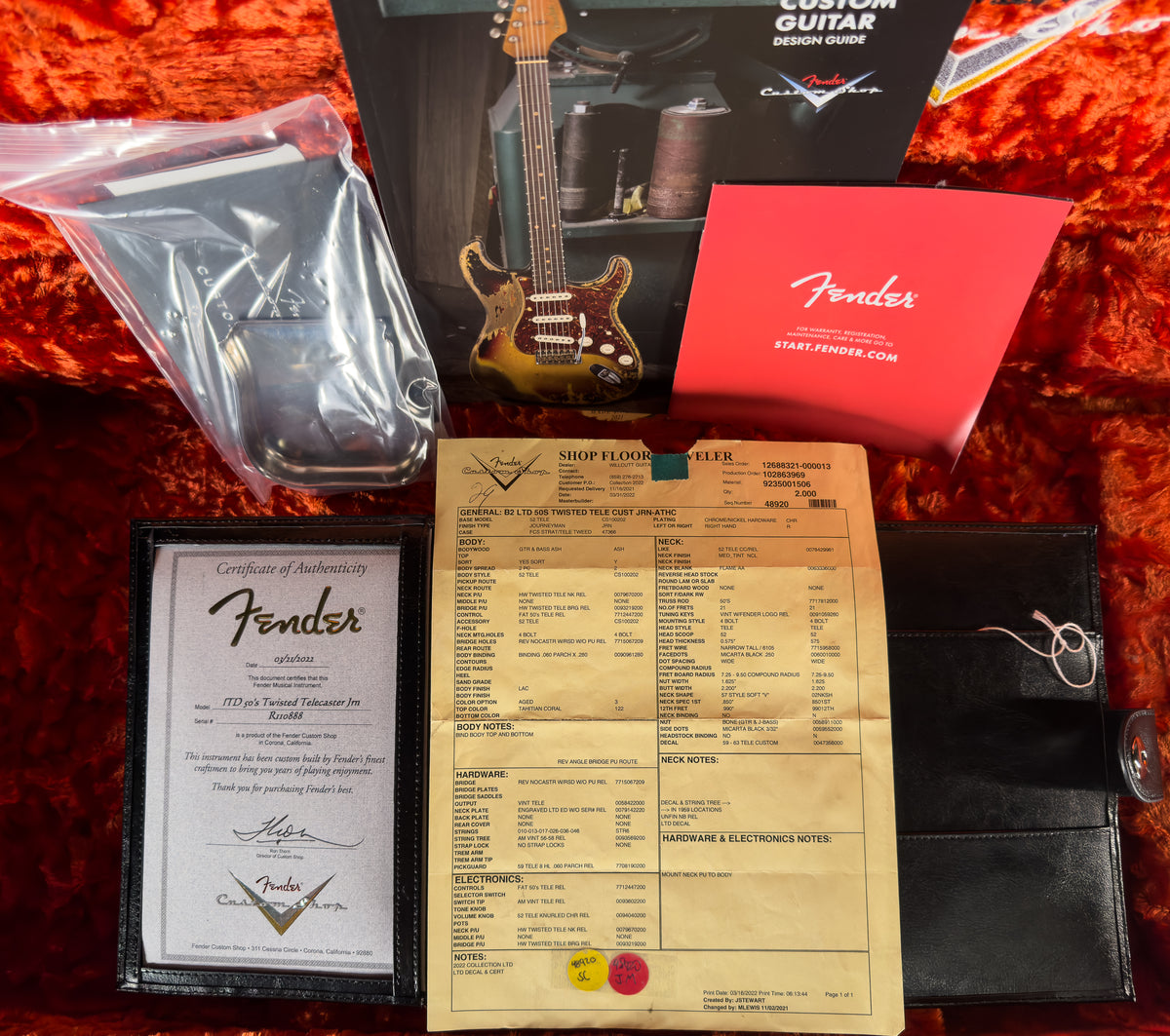 2022 Fender Custom Shop LTD 50s Twisted Telecaster Custom Journeyman Relic Aged Tahitian Coral