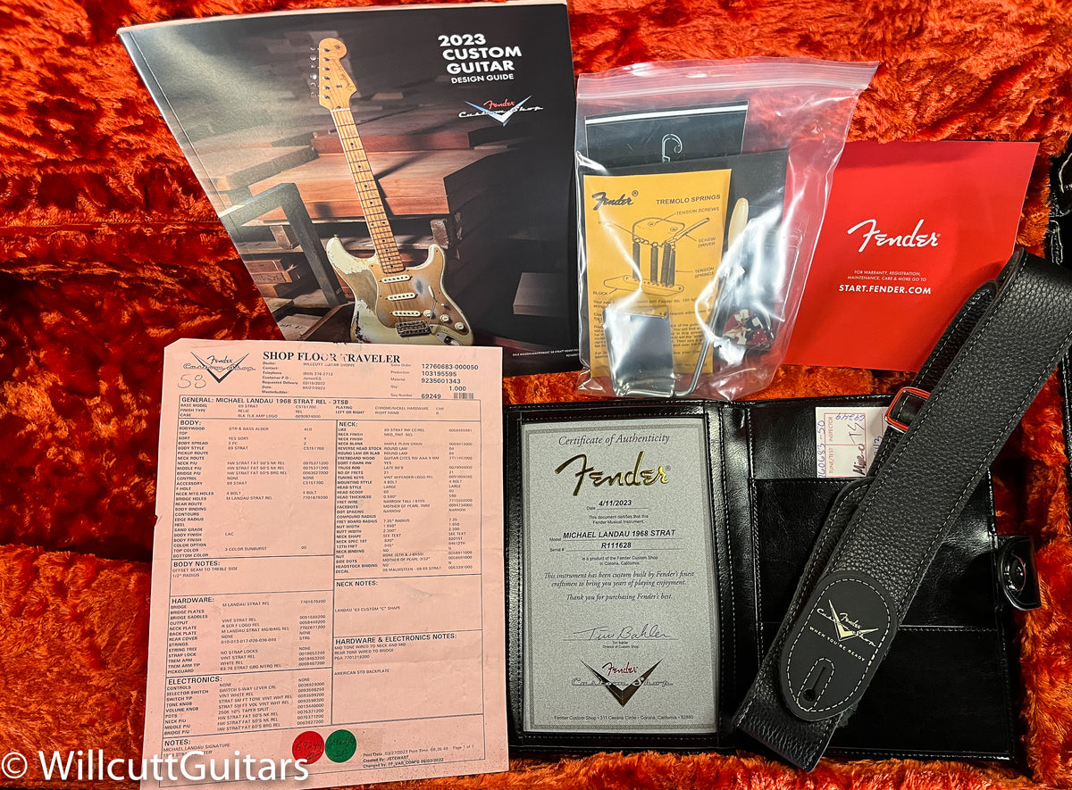 Fender Custom Shop Michael Landau Signature 1968 Stratocaster, Round-Laminated Rosewood, Bleached 3-Color Sunburst (628)