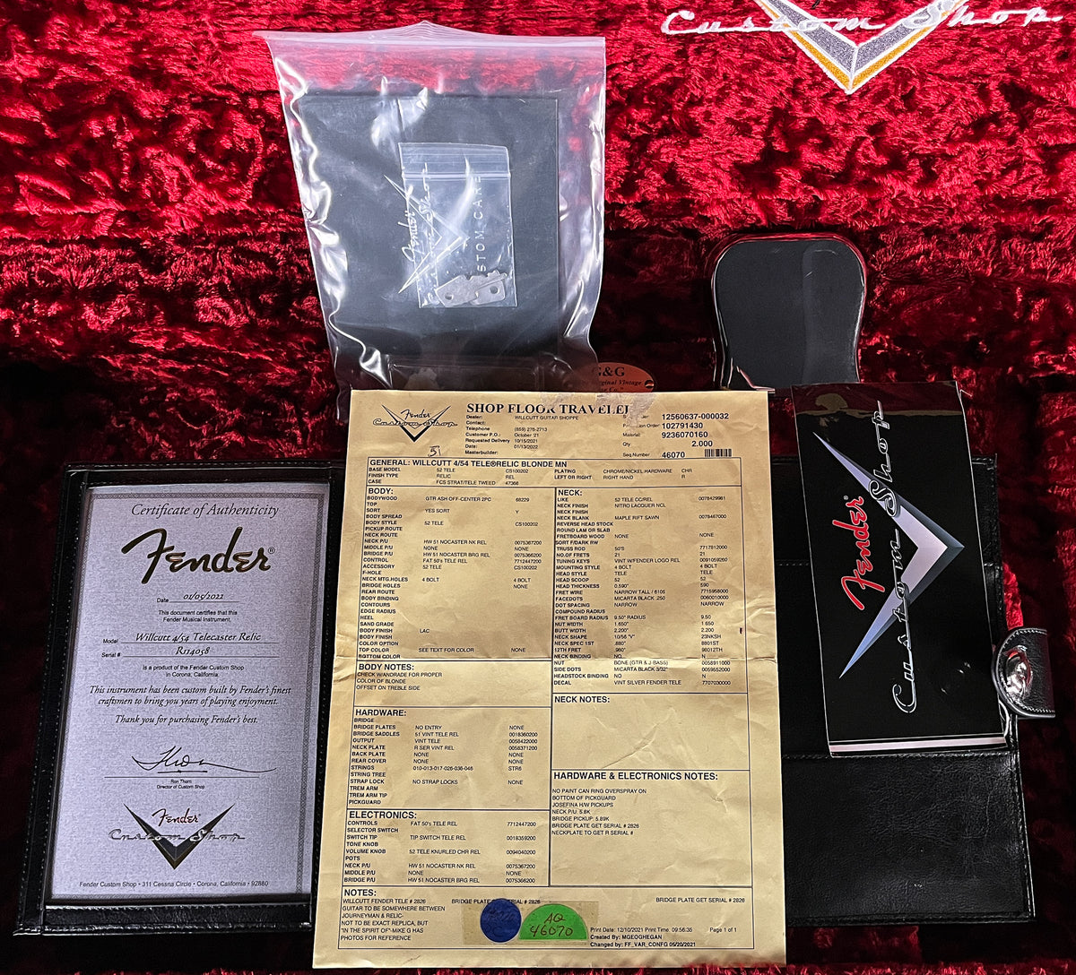 2022 Fender Custom Shop Willcutt Exclusive 4/54 Blackguard Telecaster Relic Blonde 10/56 &quot;V&quot;