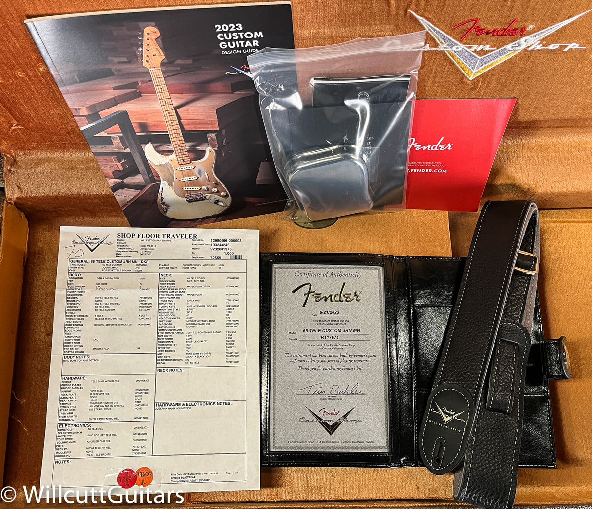 Fender Custom Shop 65 TELE CUSTOM JRN MN - DKR (671)