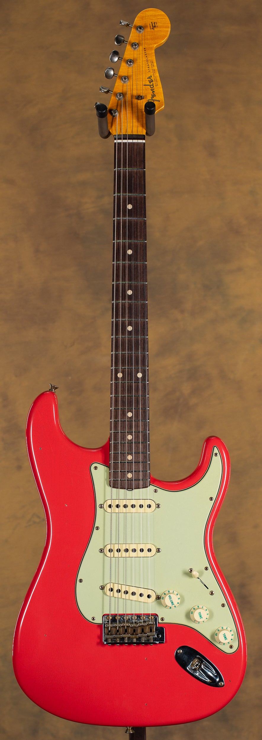 2022 Fender Custom Shop Willcutt True &#39;62 Stratocaster Journeyman Relic Fiesta Red Large C