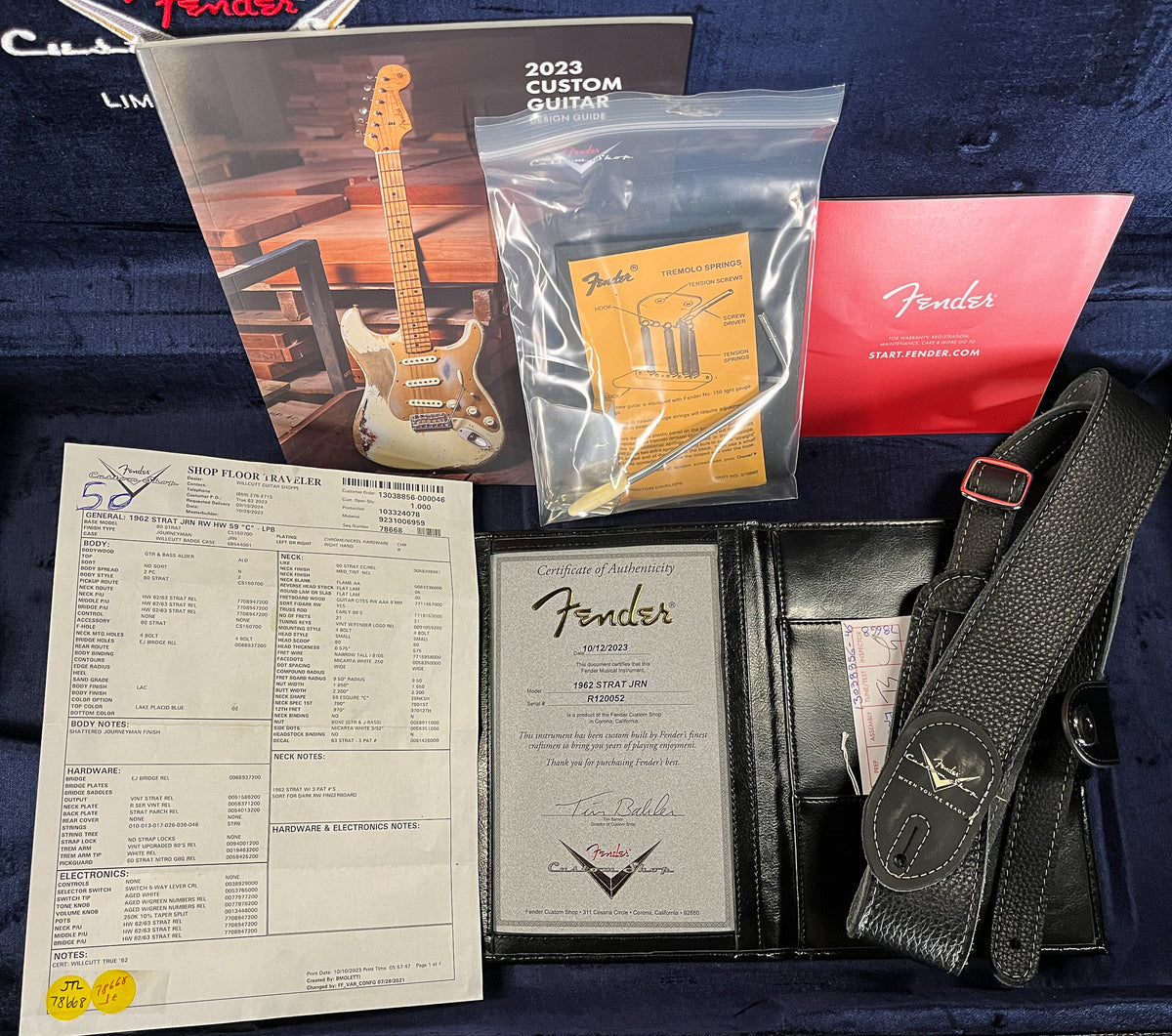 Fender Custom Shop Willcutt True &#39;62 Stratocaster Journeyman Relic Lake Placid Blue 59 C (052)