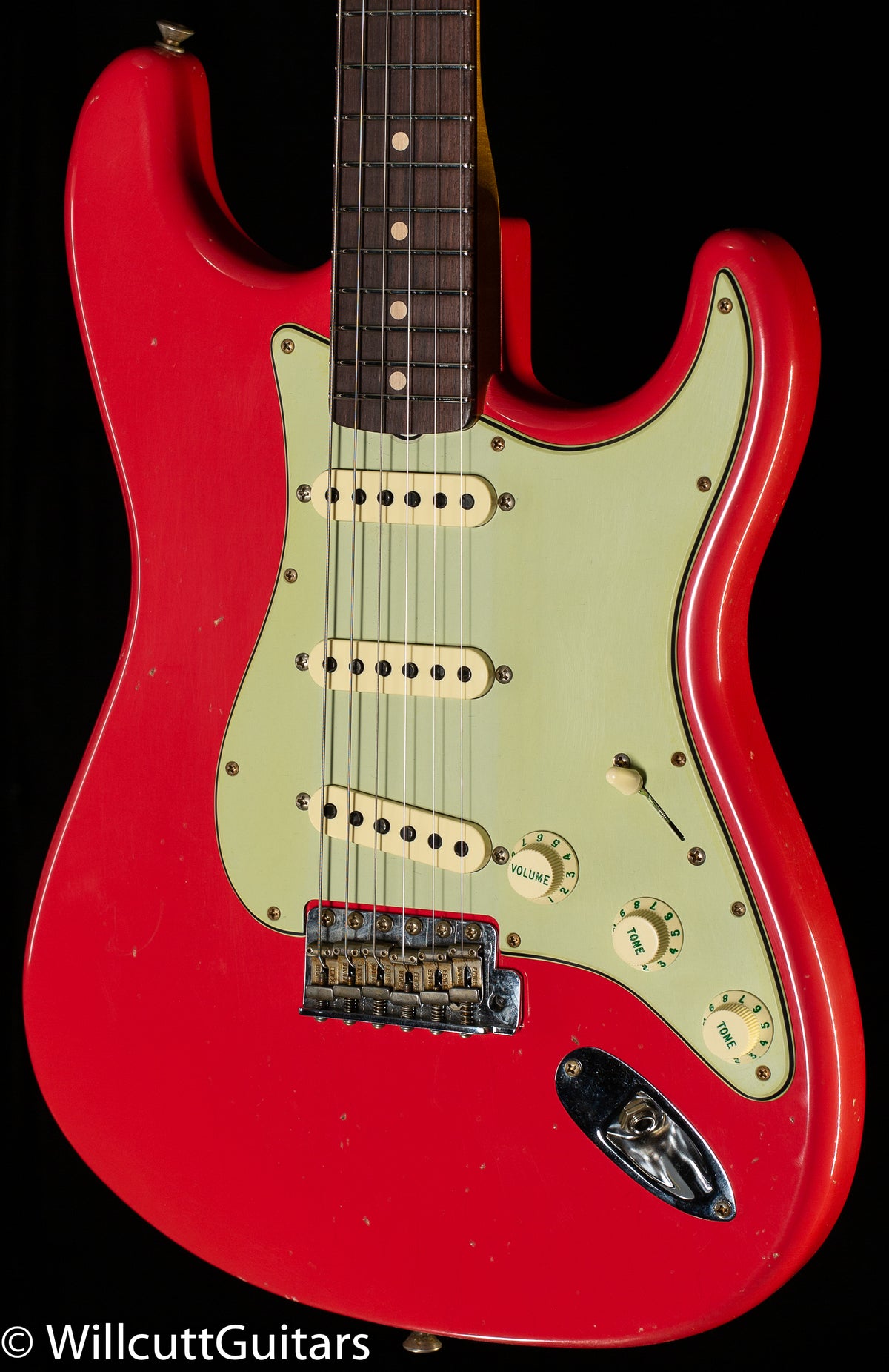 Fender Custom Shop Willcutt True '62 Stratocaster Journeyman Relic Fiesta Red 60s Oval C (373)