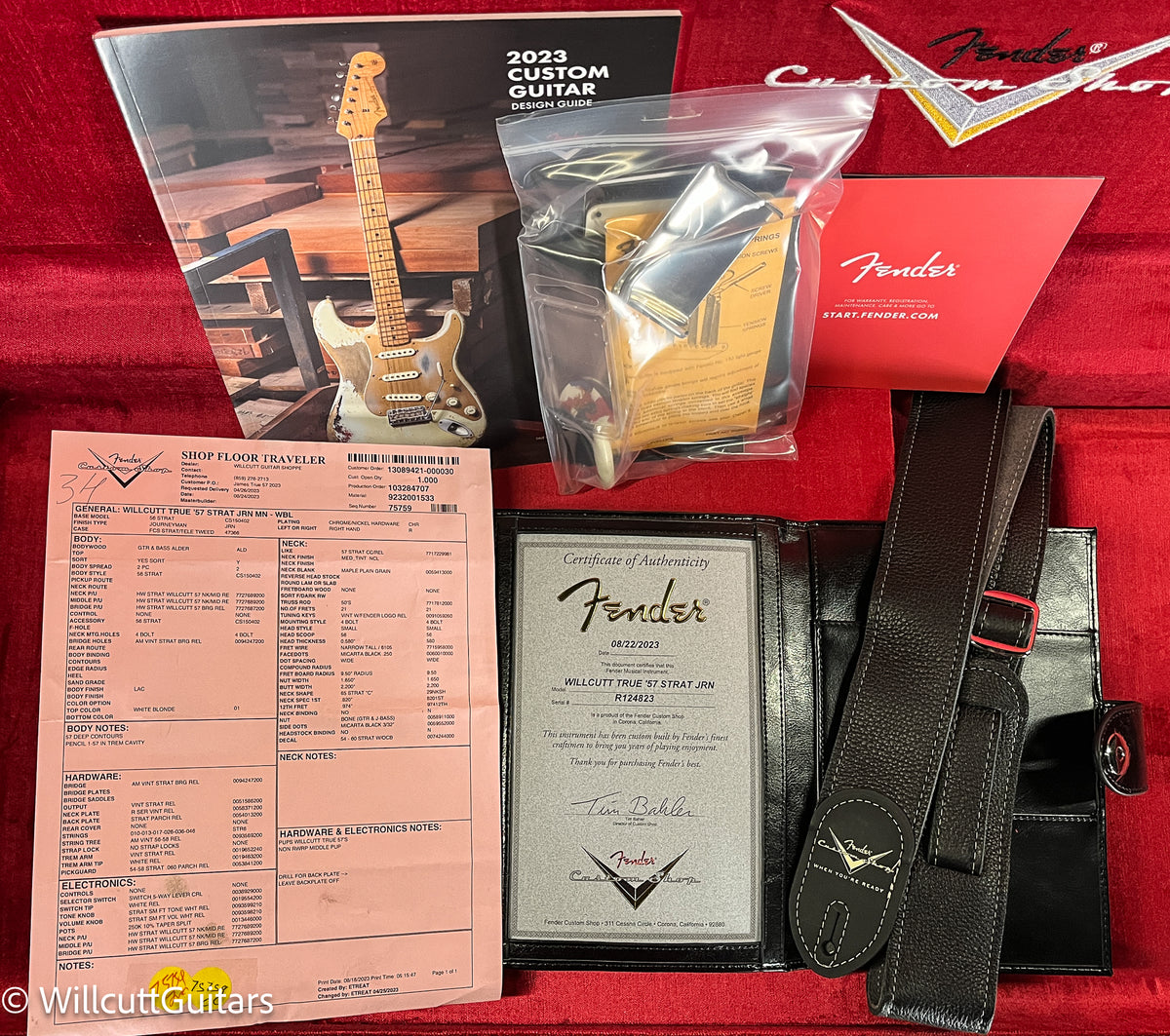 Fender Custom Shop Willcutt True '57 Stratocaster Journeyman Relic White Blonde 65 C (823)