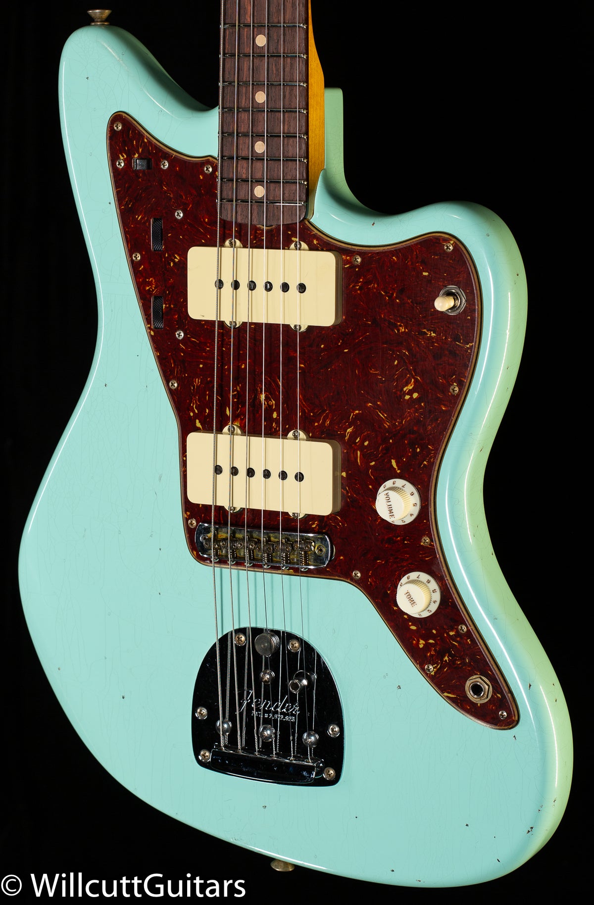 Fender Custom Shop 1962 Jazzmaster Journeyman Relic Painted Head Cap Surf Green (213)