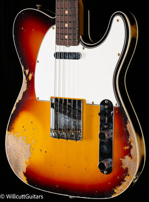 Fender Custom Shop 1960 Telecaster Custom Heavy Relic 3-Tone Sunburst (599)