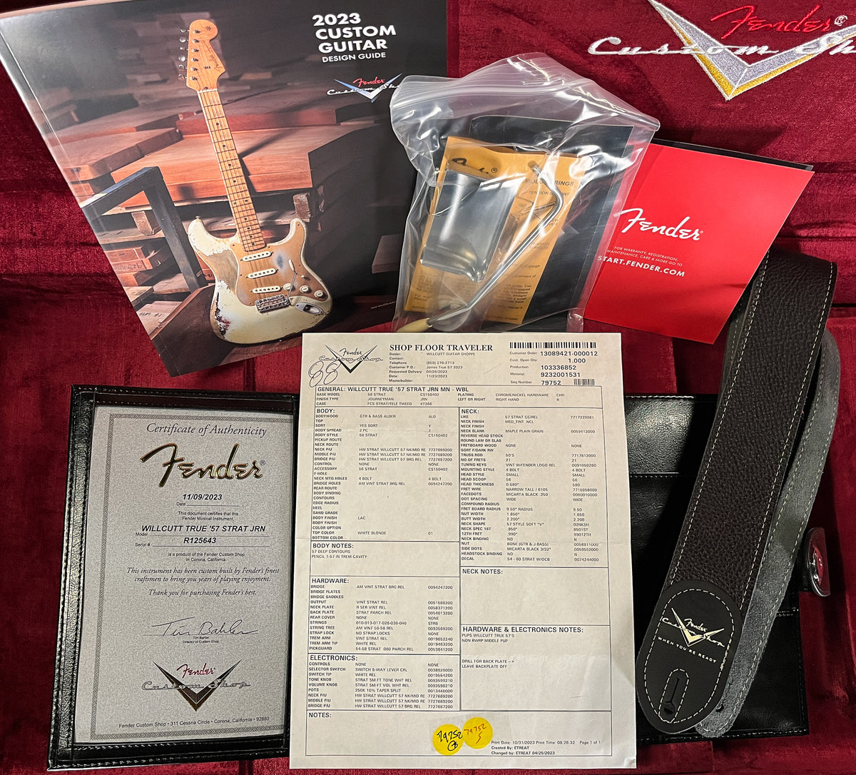 Fender Custom Shop Willcutt True &#39;57 Stratocaster Journeyman Relic White Blonde 57 V (643)