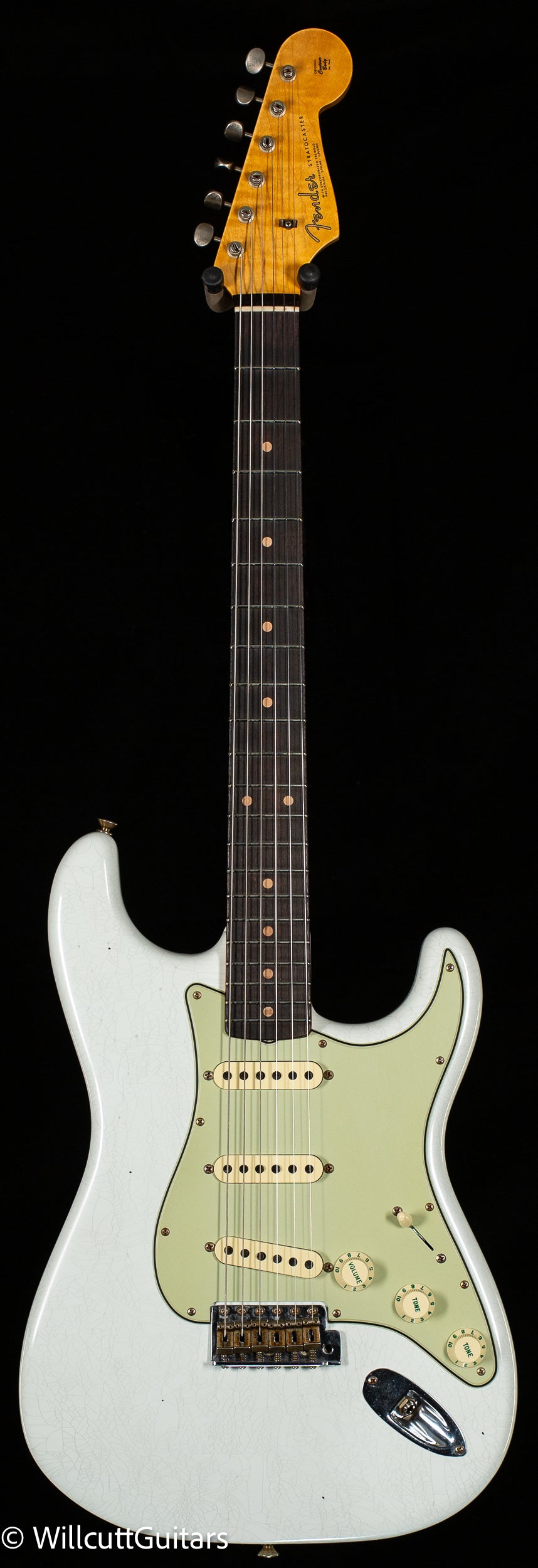 Fender Custom Shop Willcutt True '62 Stratocaster Journeyman Relic Olympic White 57 V (473)