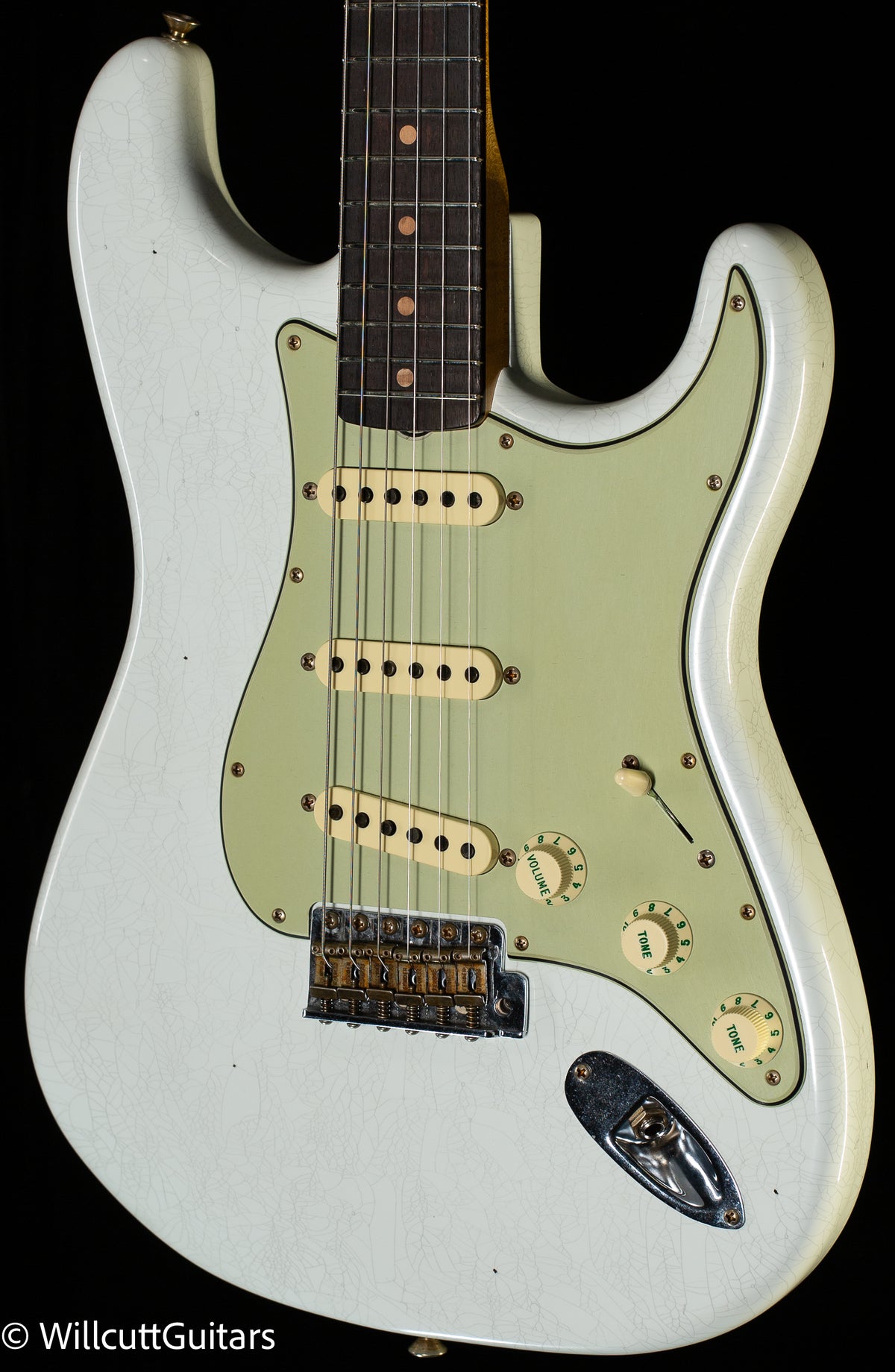 Fender Custom Shop Willcutt True '62 Stratocaster Journeyman Relic Olympic White 57 V (473)