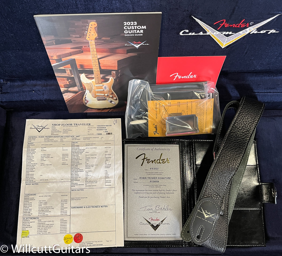 Fender Custom Shop Robin Trower Signature Stratocaster Maple Fingerboard Arctic White (959)