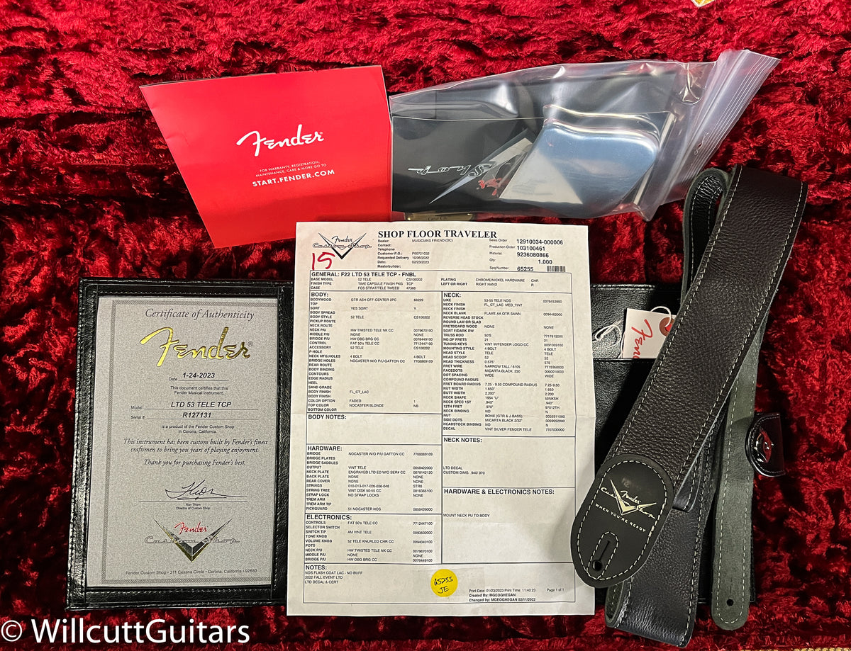 Fender Custom Shop 1953 Telecaster Time Capsule Faded Nocaster Blonde (131)