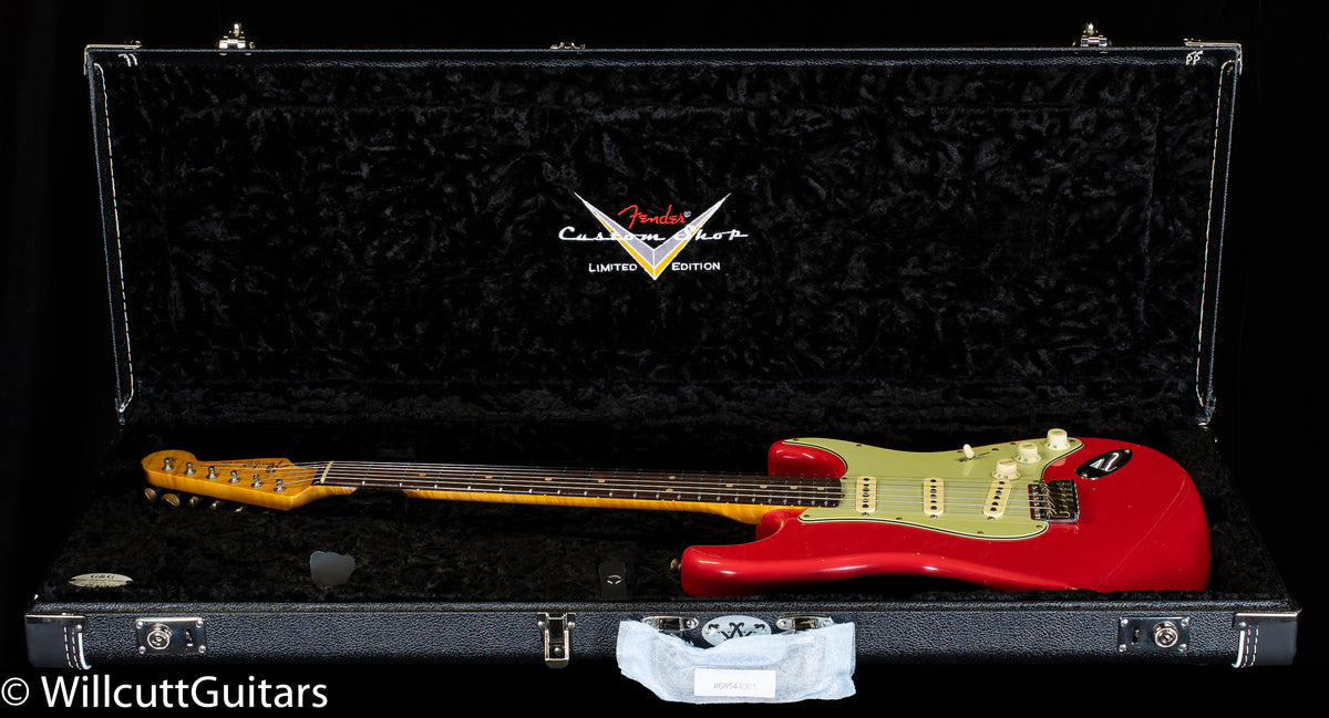 Fender Custom Shop Willcutt True '62 Stratocaster Journeyman Relic Fiesta Red 60s Oval C (896)
