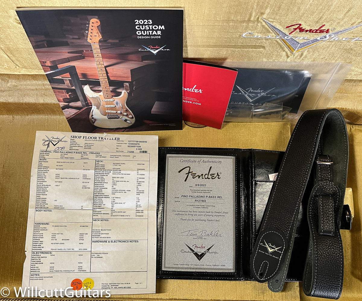 Fender Custom Shop Pino Palladino Signature Precision Bass Rosewood Fingerboard Fiesta Red over Desert Sand (996) (902)