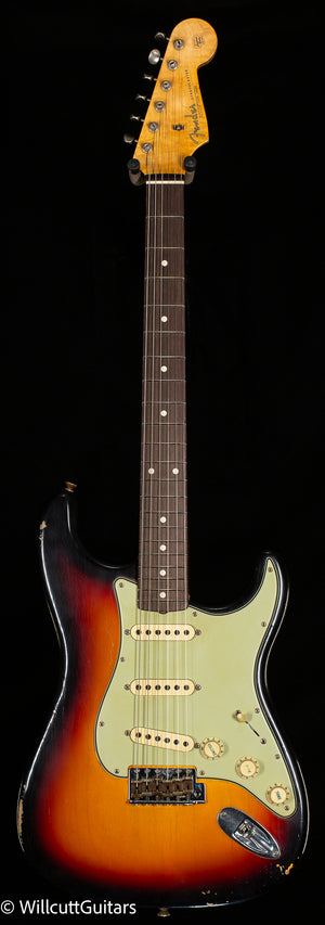 Fender Custom Shop Masterbuilt Andy Hicks True '62 Strat Journeyman Relic 3-Tone Sunburst Brazilian (008)
