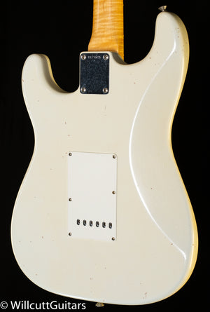 Fender Custom Shop True '62 Stratocaster Journeyman Relic Masterbuilt Dennis Galuszka 'Olympic White Brazilian Fingerboard (025)
