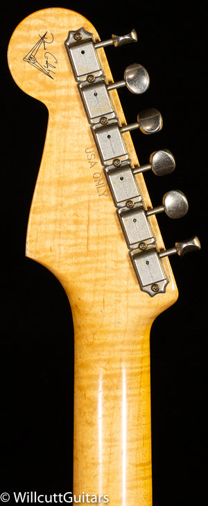 Fender Custom Shop True '62 Stratocaster Journeyman Relic Masterbuilt Dennis Galuszka 'Olympic White Brazilian Fingerboard (025)