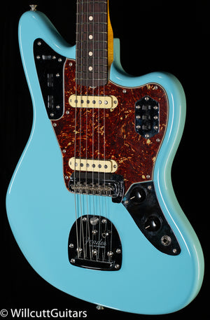 Fender Custom Shop 1962 Jaguar Time Capsule Finish Painted Head Cap Daphne Blue (137)