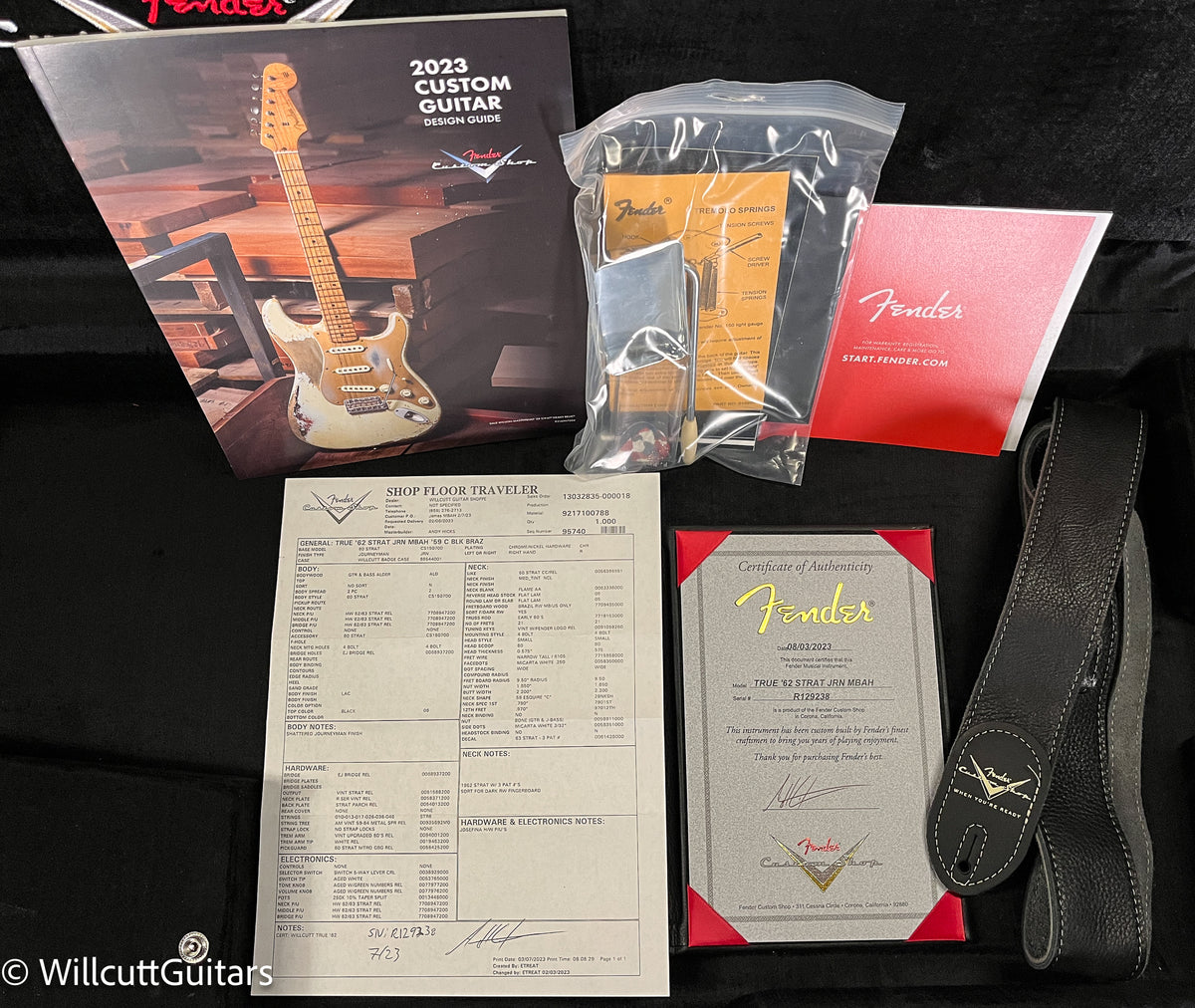 Fender Custom Shop Masterbuilt Andy Hicks True '62 Strat Journeyman Relic Black Brazilian (238)